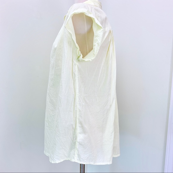 Light yellow/white stripe cotton blouse - Picture 3 of 6